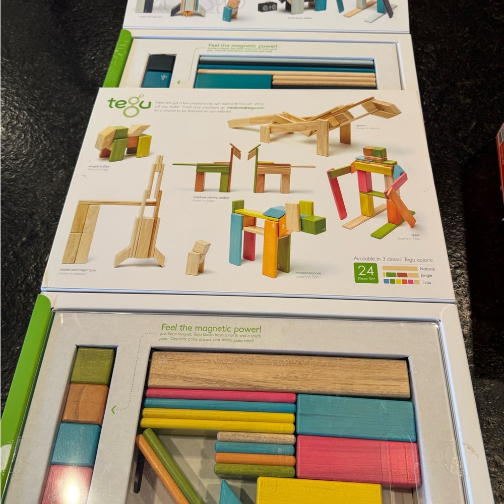 tegu Magnetic Wooden Blocks Set - Colorful Building Adventure - Picture 5 of 6